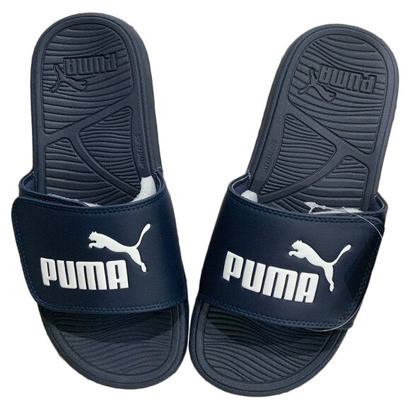 NWT PUMA MSRP $51.99 COOL CAT 2.0 V SPORT MEN\'S NAVY SLIP ON SLIDES SANDALS main image 5